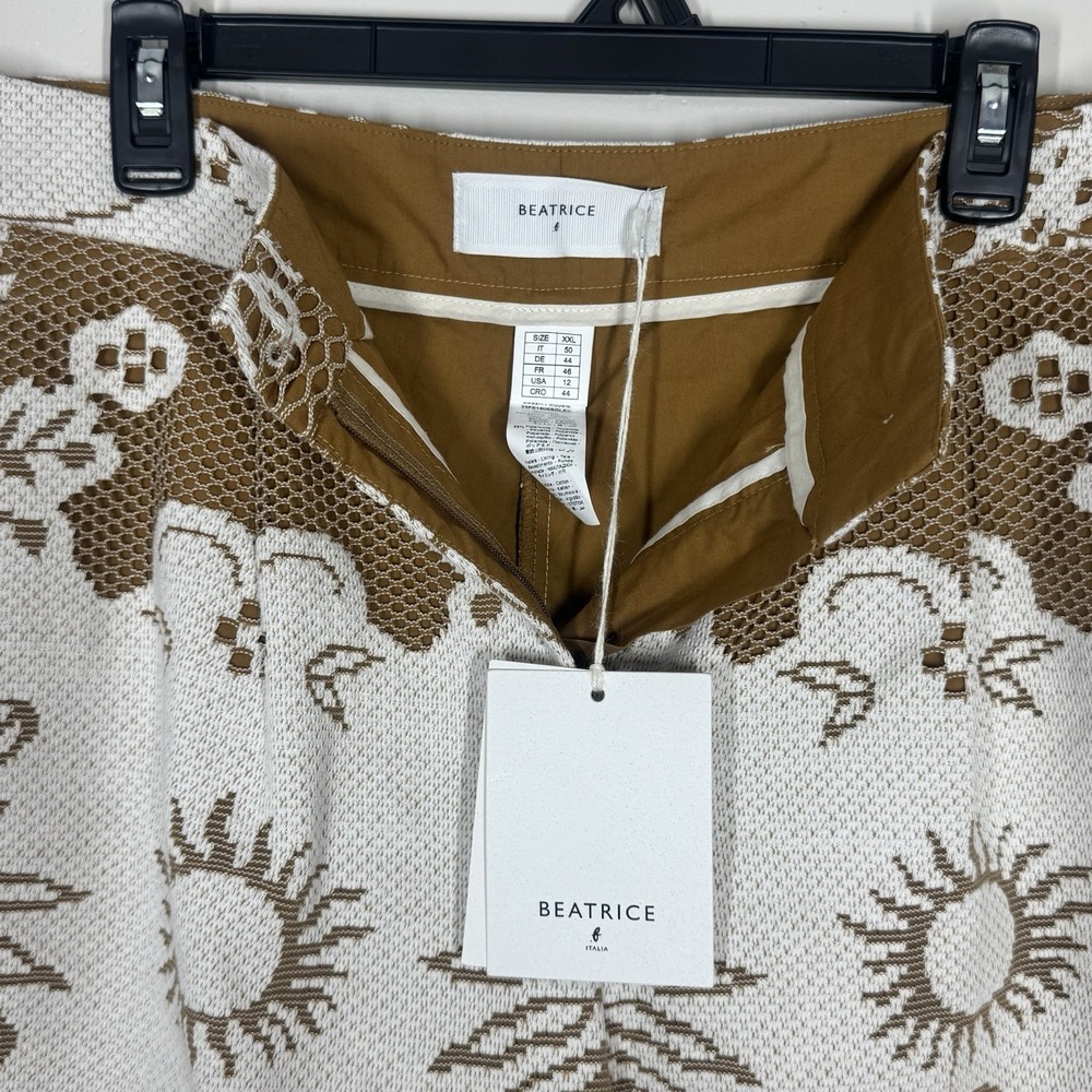 Anthro‎ Beatrice .B Lace Bermuda Shorts Ivory Boho Coastal Grandma Chic $337 NEW - Picture 8 of 16